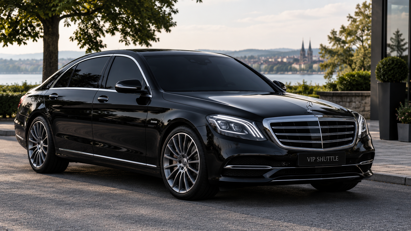 Schwarze First-Class-Limousine von VIP Schumann